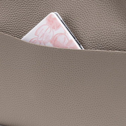 Supple Pebbled Vegan Eco-Leather Bucket Clutch Bag