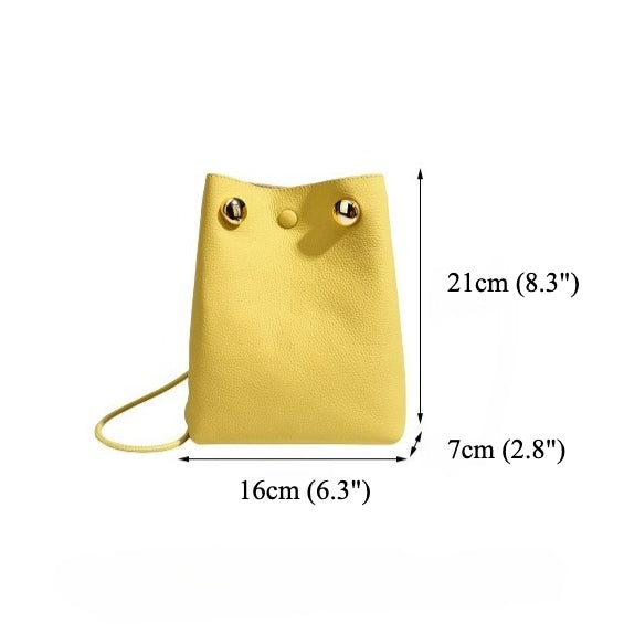 Ruhiger Luxus Schulter-Clutch aus echtem genarbtem Leder für Telefon