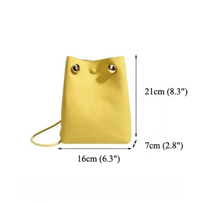 Ruhiger Luxus Schulter-Clutch aus echtem genarbtem Leder für Telefon