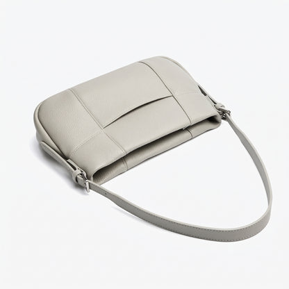 Effortless Genuine Leather Quilted Hobo Clutch Bag