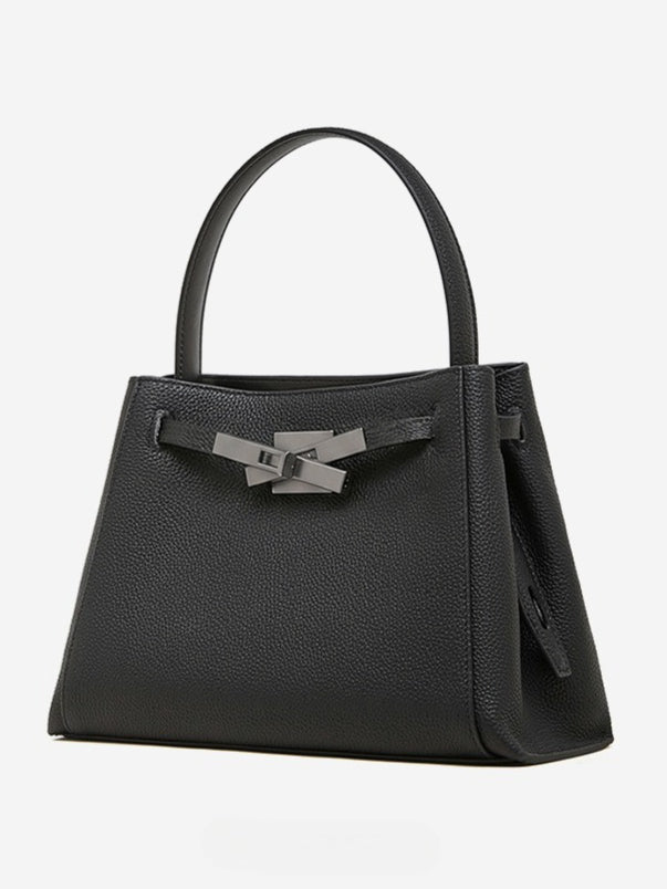 Sophisticated Kelly Genuine Leather Large Capacity Versatile Bucket Tote Bag