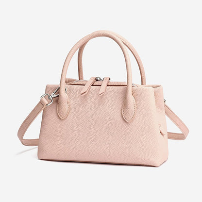 Antique Pebbled Genuine Leather Mini Tote Clutch Bag