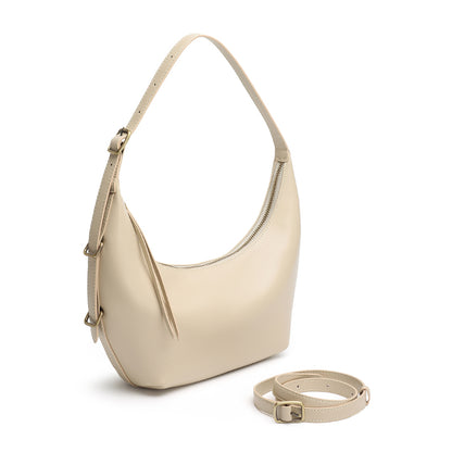 Borsa hobo di nicchia senza tempo in vera pelle con patina unica cerata a olio
