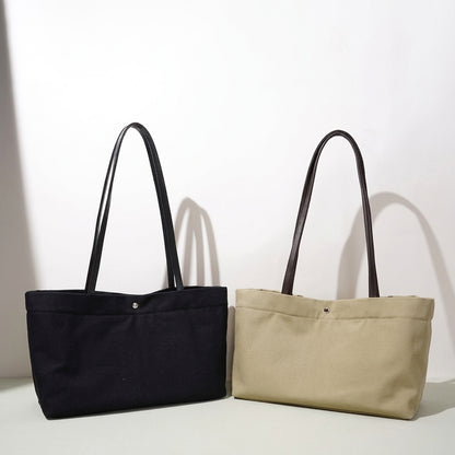 Lässige Tote-Clutch aus Leinen-Canvas