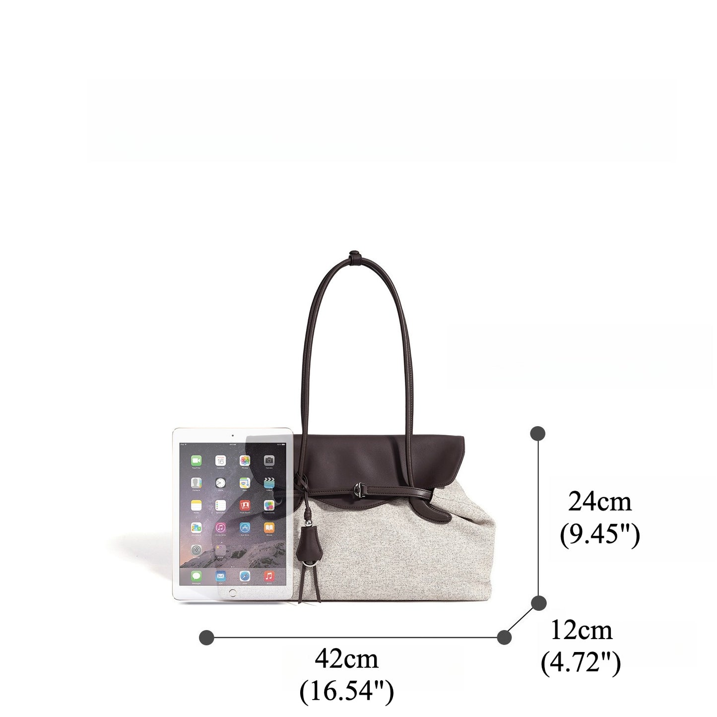 Mellow Canvas Spacious Flap Clutch Bag