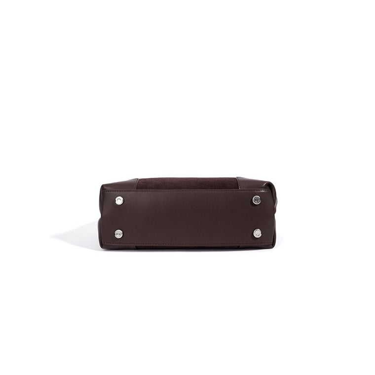 Slouchy Suede Genuine Leather Clutch Bag