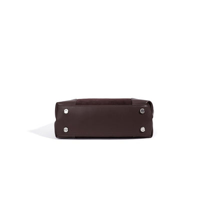 Slouchy Suede Genuine Leather Clutch Bag