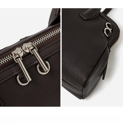 Defined Genuine Leather Boston Clutch Bag