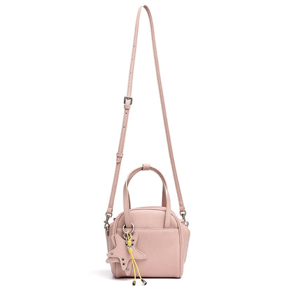 Geantă clutch Boston mini, mică și șic, din piele naturală, cu accesoriu jucăuș în formă de stea