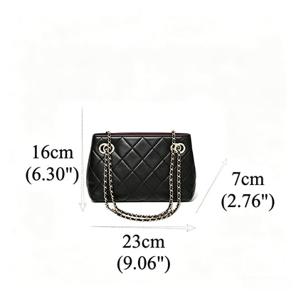 Mini sac pochette matelassé en cuir véritable mouton avec chaîne