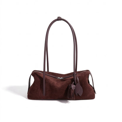 Schicke matte Baguette-Clutch aus echtem Leder