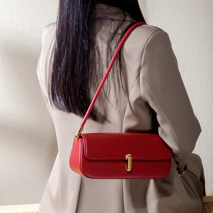 Sophisticated Vegan Eco-Leather Baguette Clutch Bag