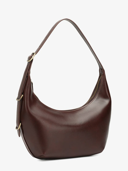 Niche Timeless Genuine Leather Dumping Bag With Unique Oil Waxed Patina