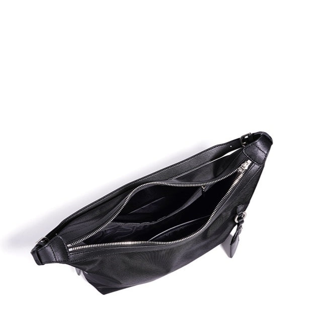 Slouchy Crescent Nylon Hobo Clutch Bag