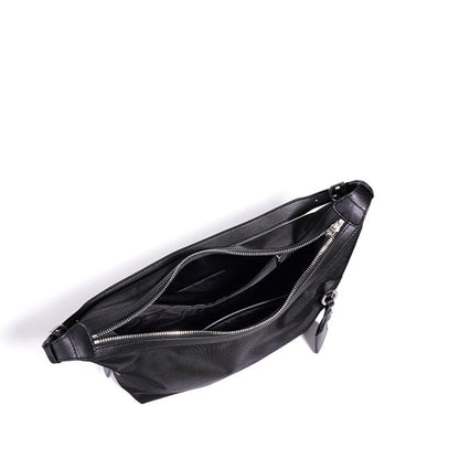 Slouchy Crescent Nylon Hobo Clutch Bag