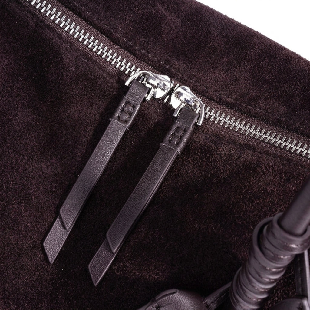 Schicke matte Baguette-Clutch aus echtem Leder