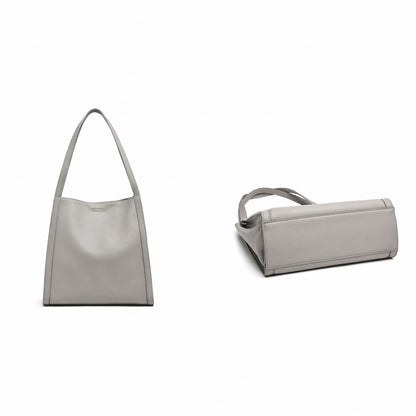 Supple Genuine Leather Spacious Tote Clutch Bag