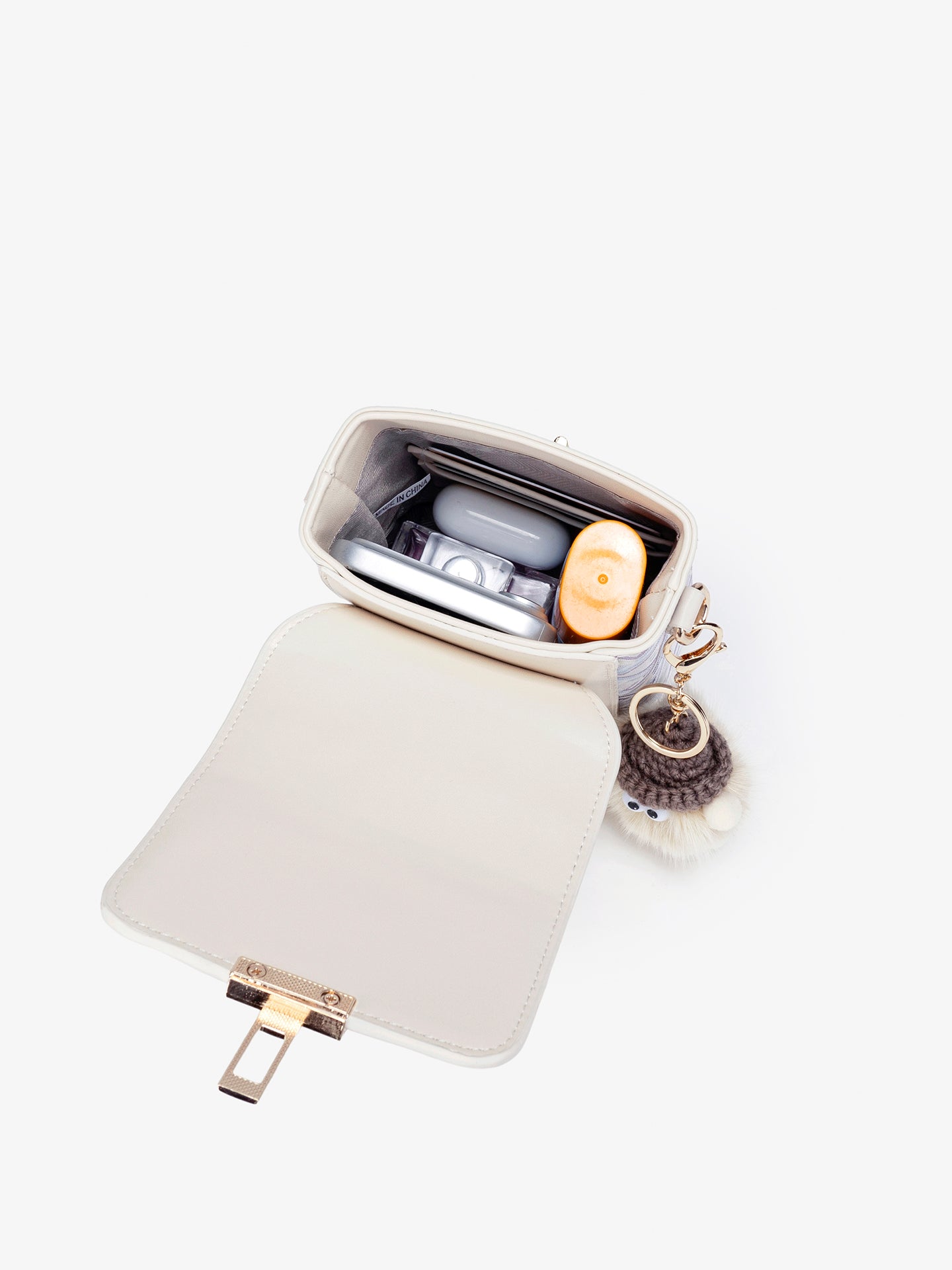 Elegant Oriental Embroidery Vegan Eco-Leather Mini Clutch Bag with Charm