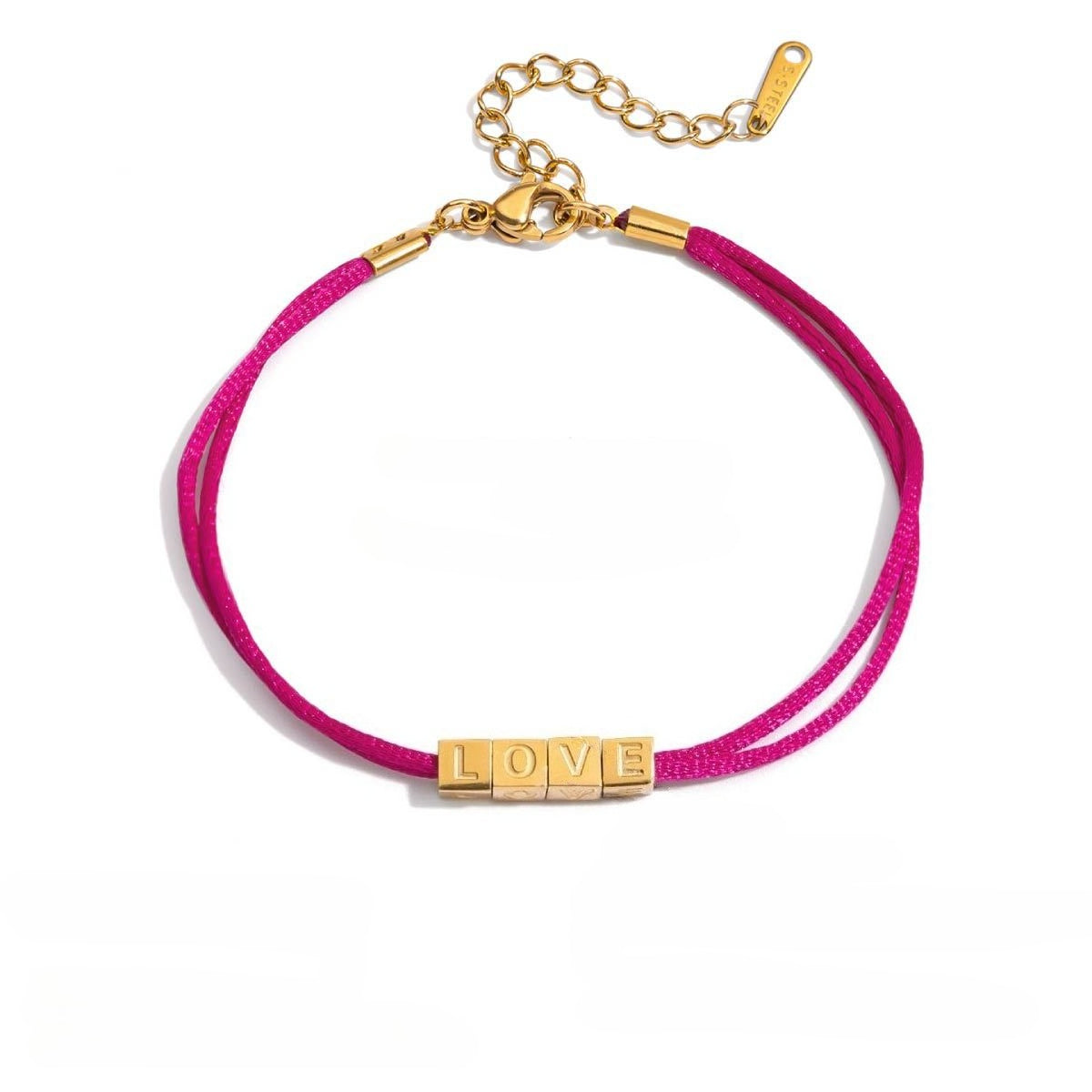 Vibrant Dopamine Iconic Charm Woven Cord Bracelet