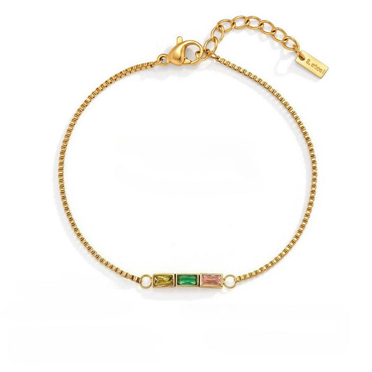Ethereal Kaleidoscope Geometric Charm Stacking Bracelet
