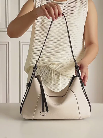 Anspruchsvolle Silhouette Handtasche aus echtem Leder zum Umhängen