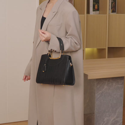 Vivid Wave Texture Vegan Eco-Leather Clutch Bag