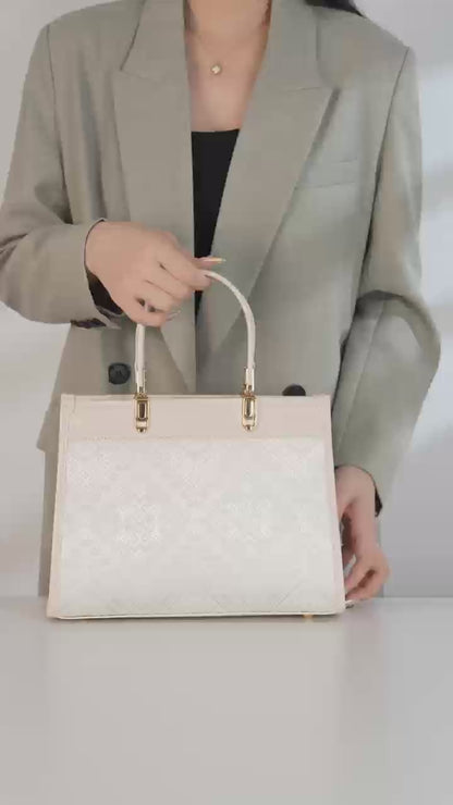 Exquisite Geometric Vegan Eco-Leather Clutch Bag