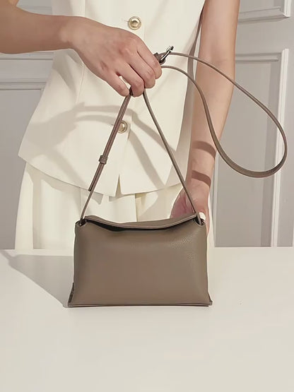 The Artisan Niche Genuine Leather Crossbody Bag with Hidden Magnetic Clasp