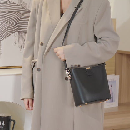 Vintage Vegan Eco-Leather Bucket Clutch Bag