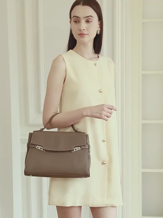 Damen Echtleder Minimalistische Stilvolle Große Kapazität Tote Schultertasche