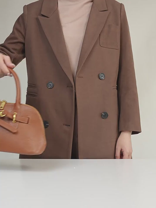 Women's Genuine Leather Shell Bag Vintage Elegant Top Handle Shoulder Crossbody Bag