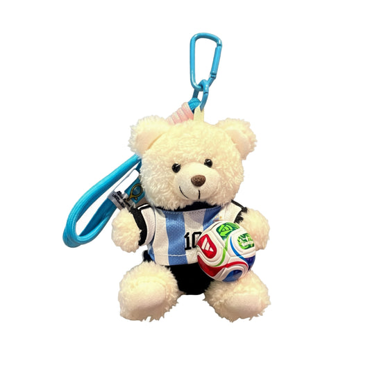 World Cup Football Teddy Bear Bag Charm